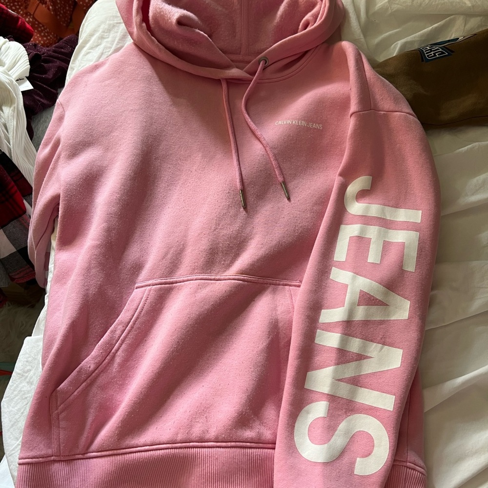 Pink Calvin Klein hoodie